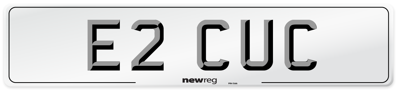 E2 CUC Number Plate from New Reg